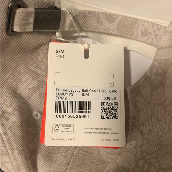 Lululemon Athletica Beige Team Canada Cap with Subtle Pattern, S/M, NWT - Picture 3 of 6